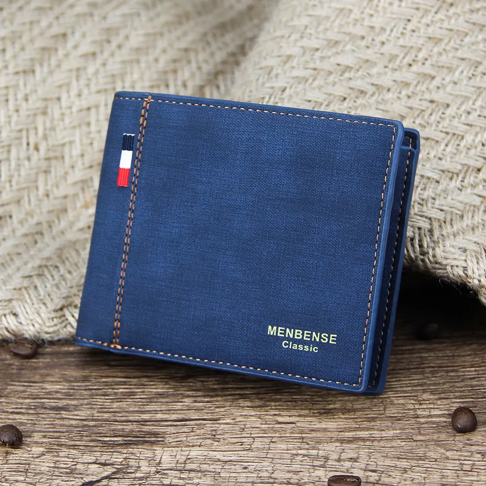PU Leather Men's Wallet Short Card Holder Purse for Male Portable Luxury Men Billfold Short Wallets Vintage Cardholder