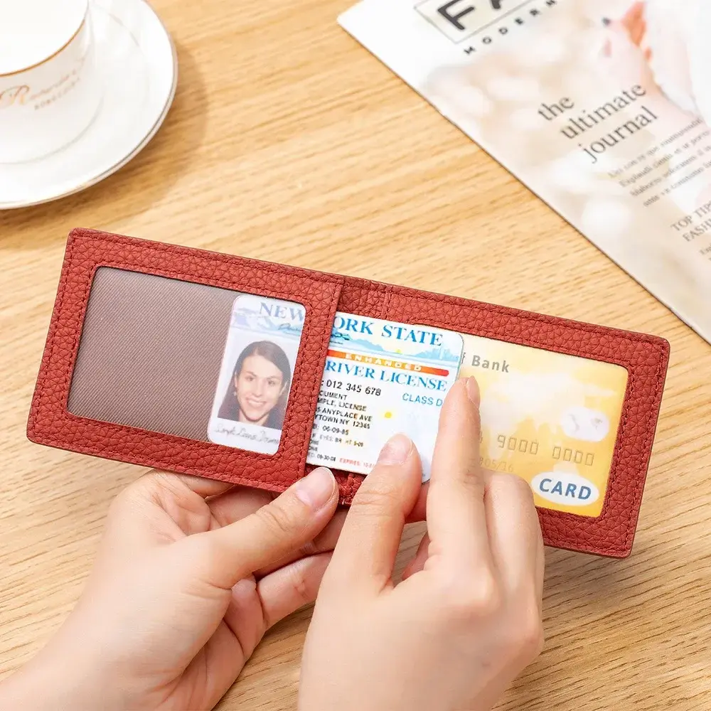 Genuine Leather Car Driving Documents Auto Driver License Credit Card Bag Case Cover Holder Purse Wallet for Vehicle Certificate