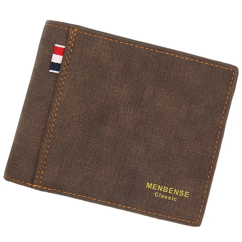 PU Leather Men's Wallet Short Card Holder Purse for Male Portable Luxury Men Billfold Short Wallets Vintage Cardholder