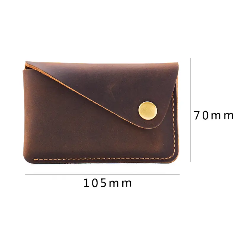 Men's Vintage Genuine Leather Wallet Ultra Thin Mini Credit Card Holder ID Case Cash Pocket Slim Short Wallet High Quality