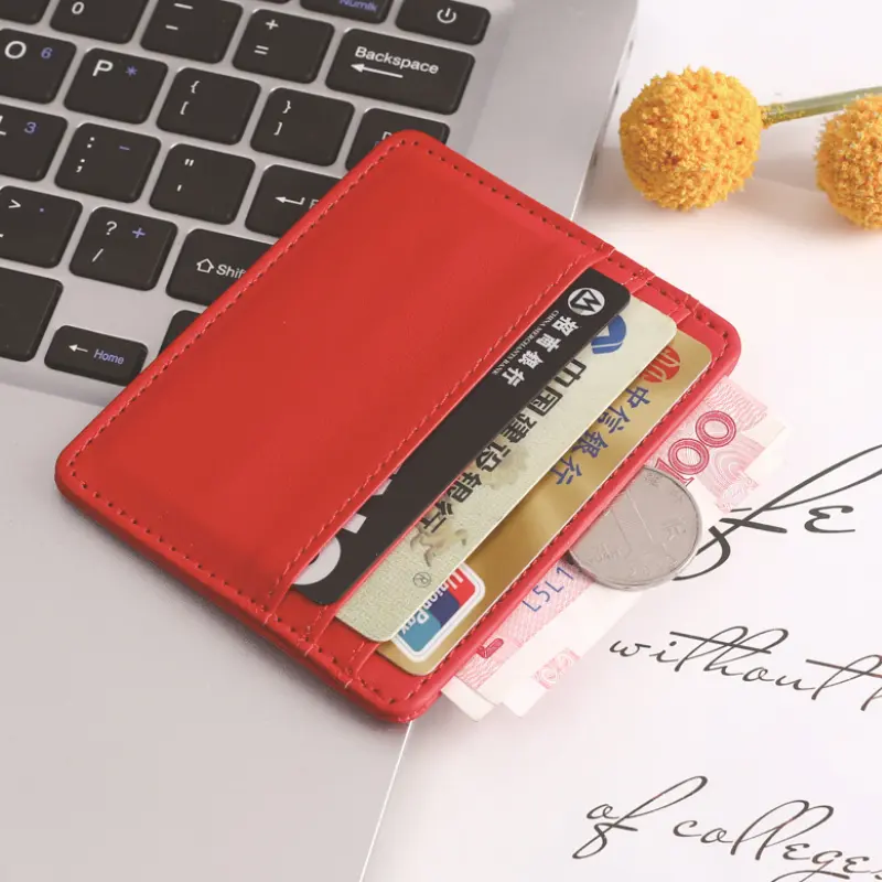 1Pc Pu Leather ID Card Holder Candy Color Bank Credit Card Box Multi Slot Slim Card Case Wallet Women Men Business Card Cover