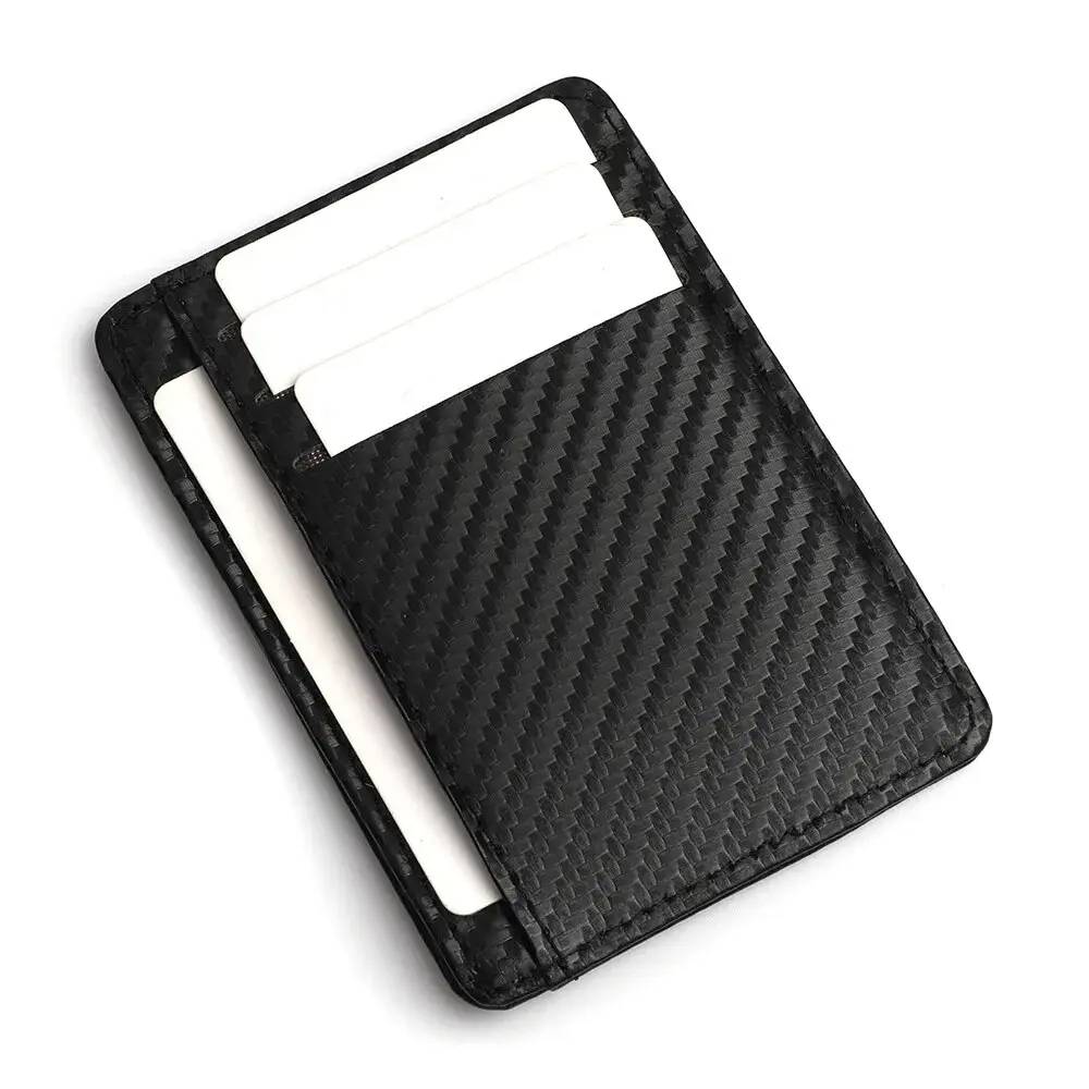 Men's Ultra-thin RFID Blocking PU Leather Wallet Credit Card ID Card Holder Portable Men's Minimalist Business Card