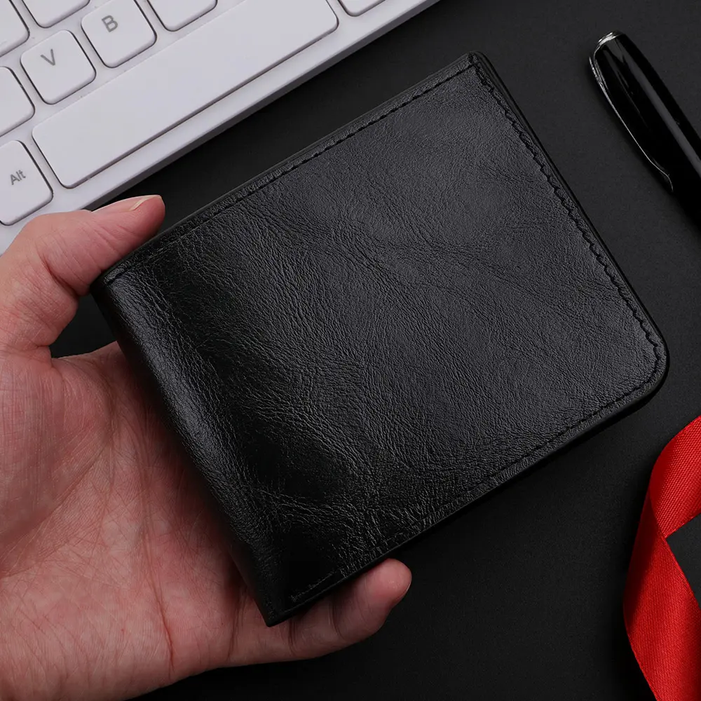 Men's Wallet PU Leather Premium Sense Multi card Slot Business Slim Credit Card ID Card Holder Wallet
