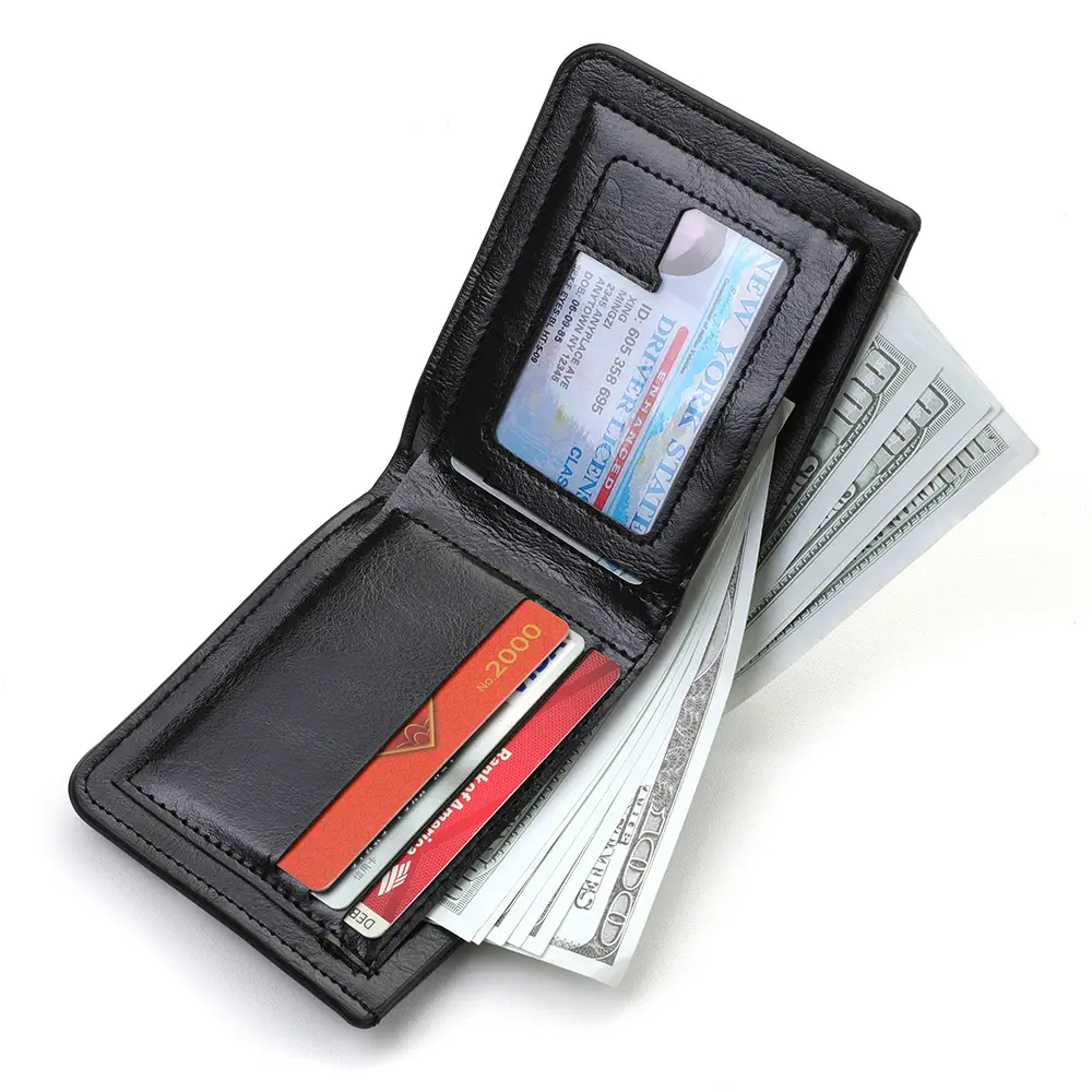Men's Wallet PU Leather Premium Sense Multi card Slot Business Slim Credit Card ID Card Holder Wallet