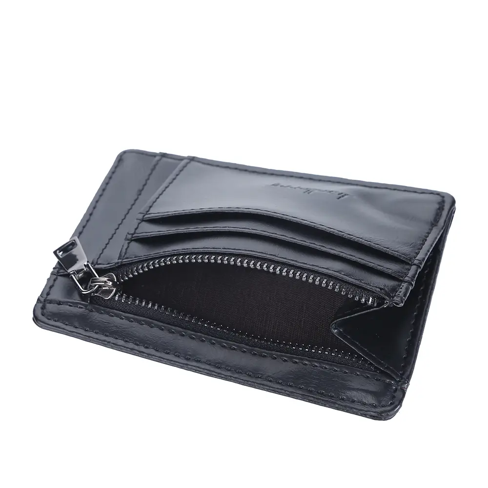 New Men's Card Super Slim Wallet Short pu Leather Retro Card Holder Money Small Minimalist Purse Coins