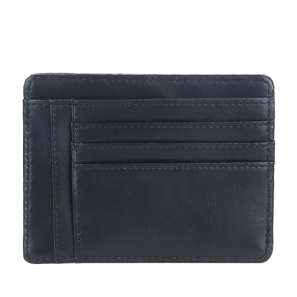 New Men's Card Super Slim Wallet Short pu Leather Retro Card Holder Money Small Minimalist Purse Coins