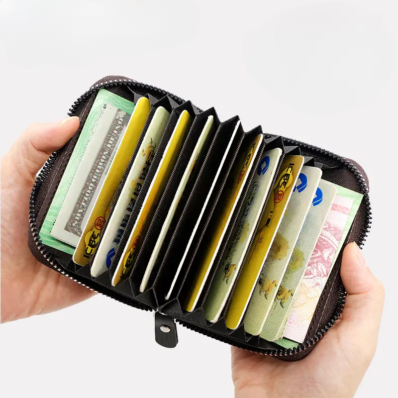 1pc Men's PU Leather Casual Card Holder, Zipper Coin Purse, Slim Multi-Card Design - Perfect Valentines Gift for Him
