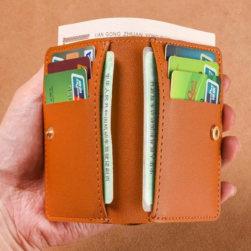 Classic Designer PU Leather Small Wallet for Men Short Simple Women's Purse Fashion Ultra Thin Credit Card Bag Coin Purse