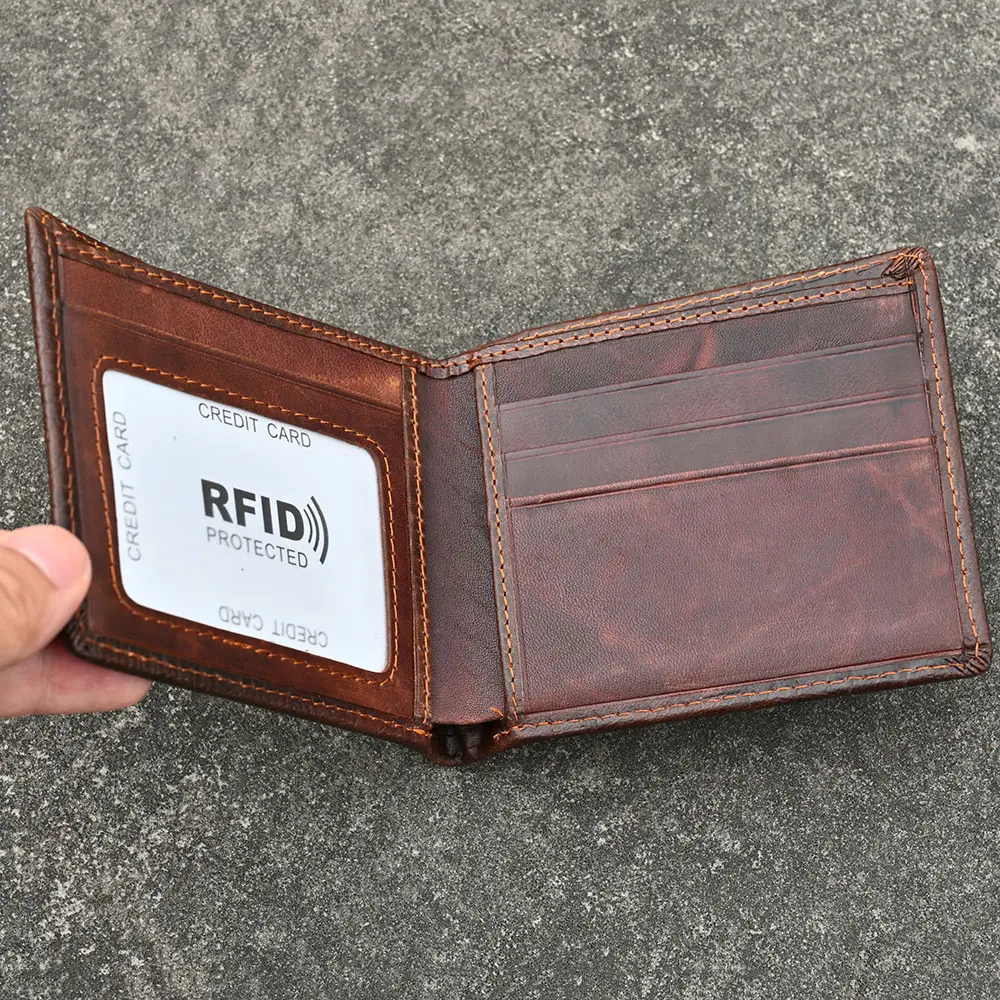 Crocodile Pattern Wallet Men Genuine Leather Small  Short Men Wallets Credit Card Holders Coin Pocket Purse Alligator