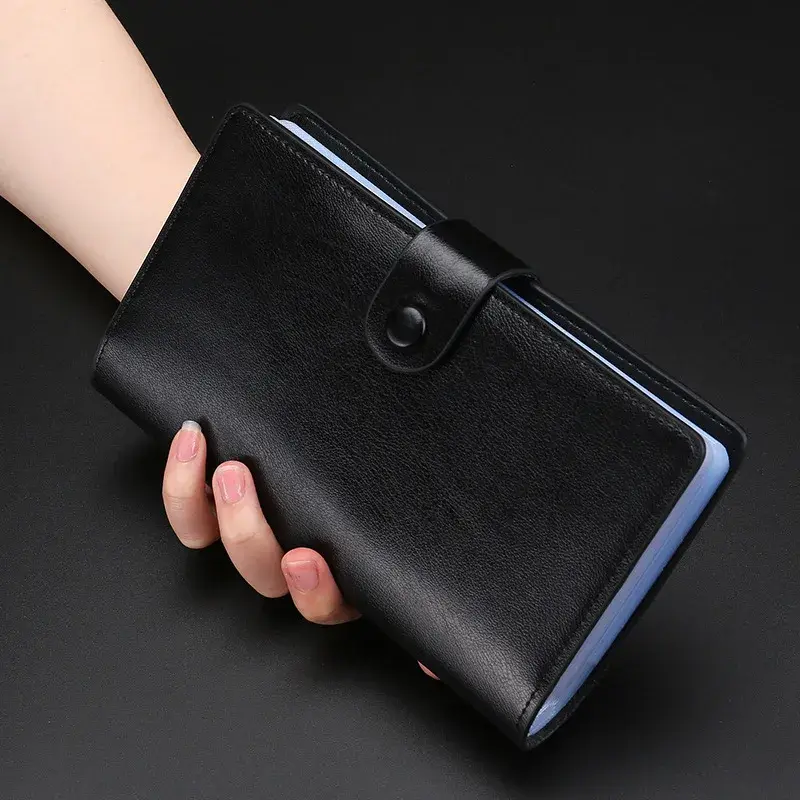 Extra Large Capacity Leather Card Holder Men Long Style Multi-card Slot Case Leather Credit Card Document Bag Korean Style