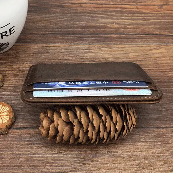 Real Leather Men Credit Card Holder Genuine Leather Credit Cardholder Case To Protect Credit Cards
