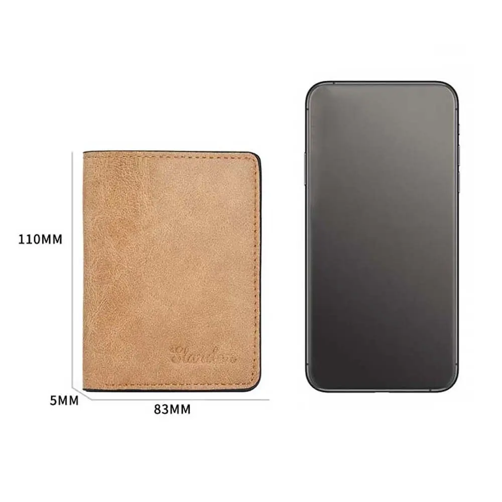 Small Wallet Men PU Leather Purses Mini Wallets Black Brown  Card Holder