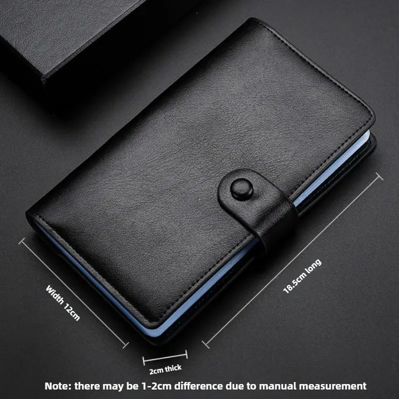 Extra Large Capacity Leather Card Holder Men Long Style Multi-card Slot Case Leather Credit Card Document Bag Korean Style