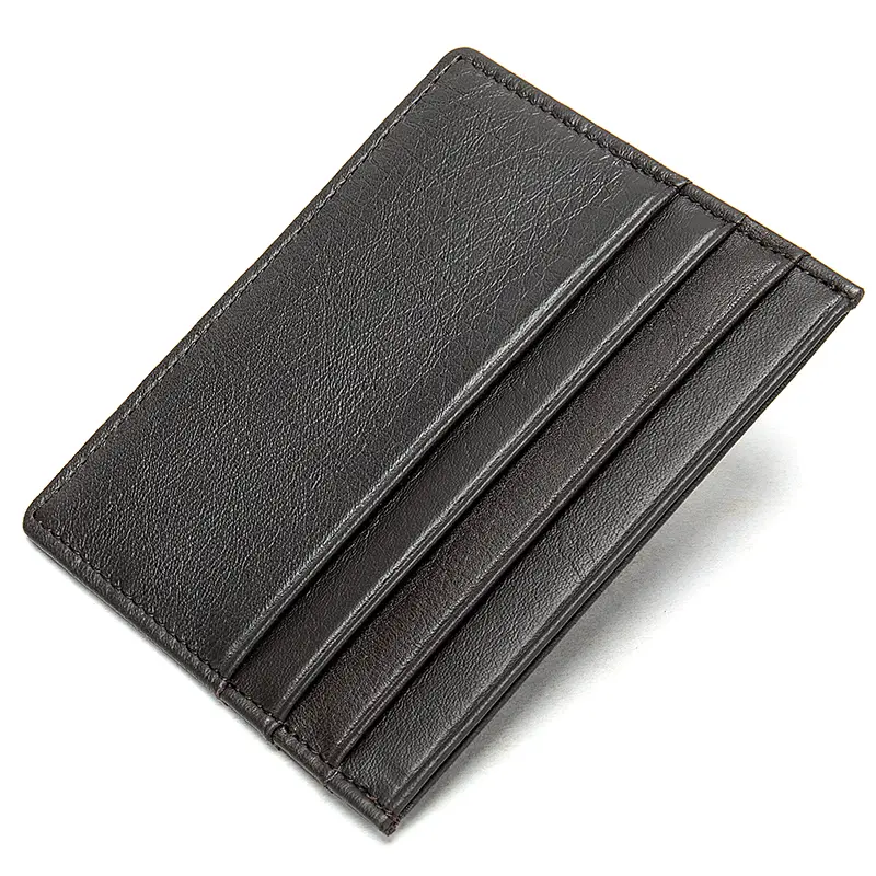 WESTAL Leather Men's Credit Card Black Holder Cards Casual ID Holders