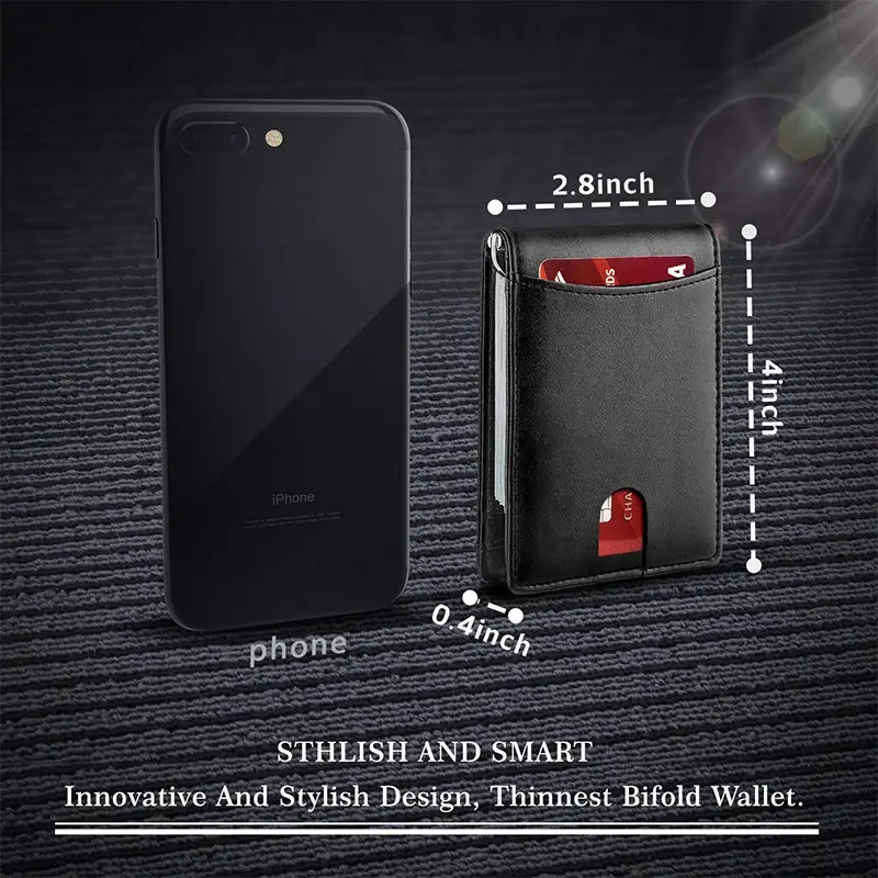 Rfid Genuine Leather Men Wallets Money Bag Slim Thin Card Holder Wallet Carbon Fiber Male Small Short Purse Black Walet Billfold