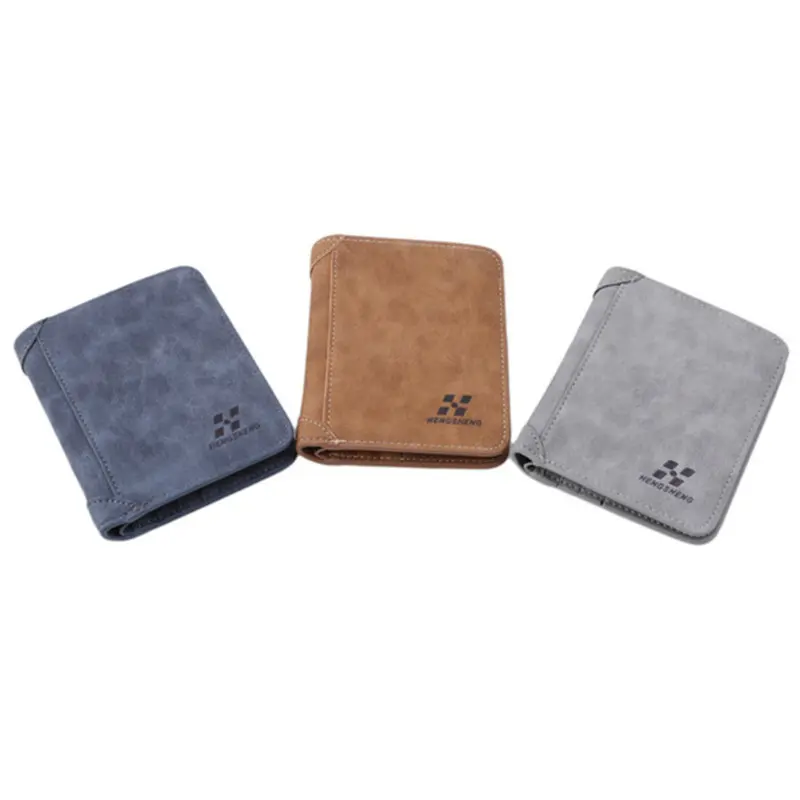 Men's Wallet Leather Billfold Slim Hipster Cowhide Credit Card ID Holders Inserts Coin Purses Luxury Business Foldable Wallet