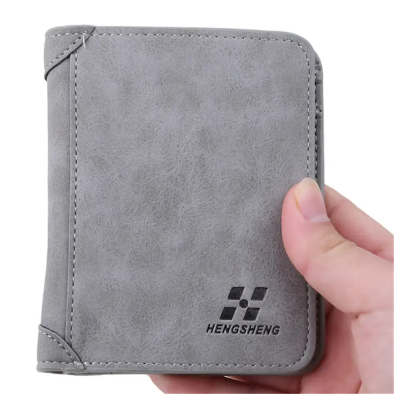 Men's Wallet Leather Billfold Slim Hipster Cowhide Credit Card ID Holders Inserts Coin Purses Luxury Business Foldable Wallet