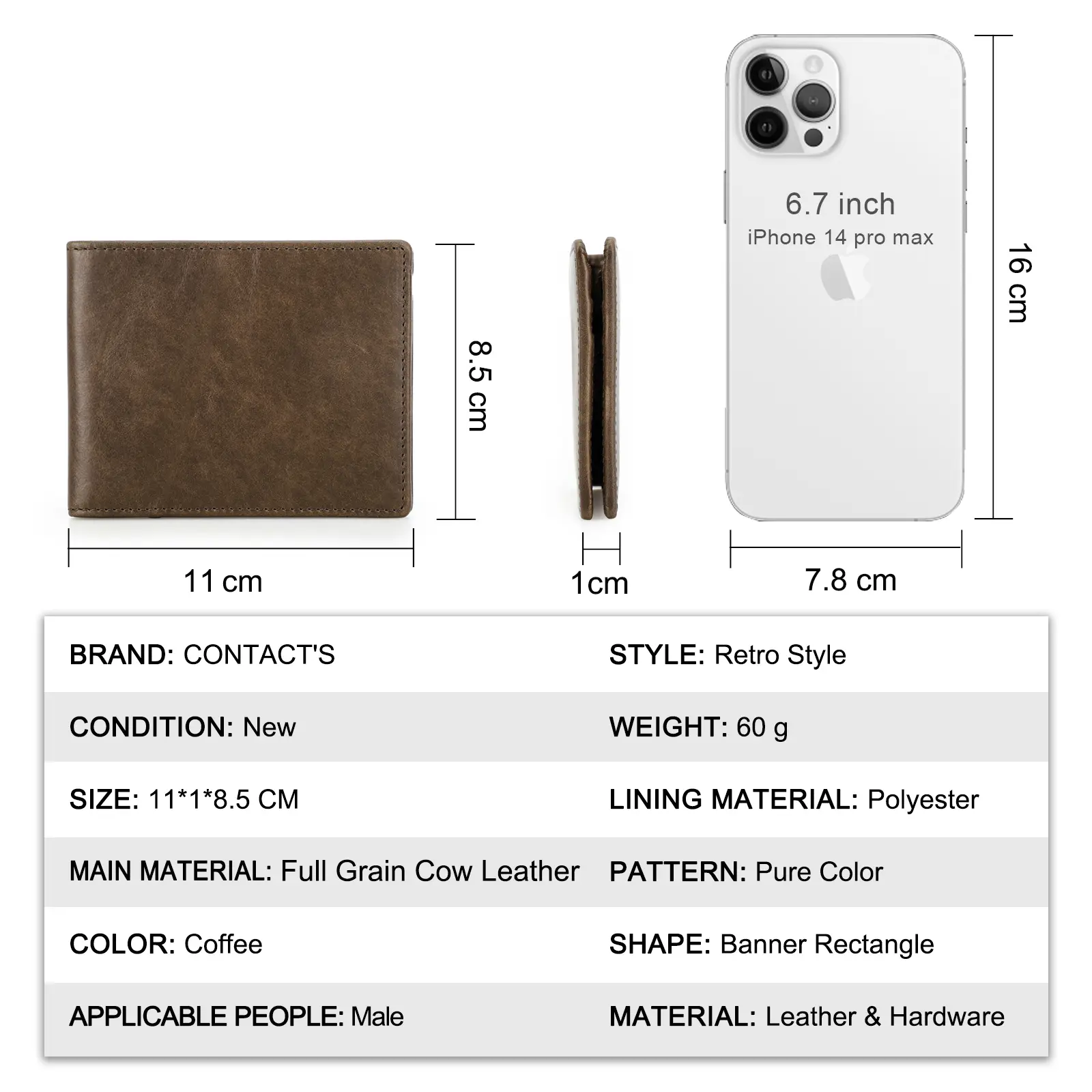 Genuine Leather Small Wallet for Men Casual Card Holder Slim Wallets Bifold Design Male Purse Luxury Money Bag Mini Wallet Thin