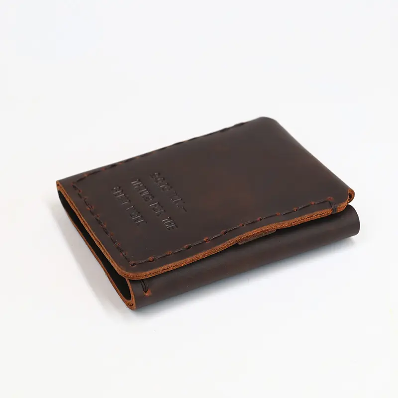 SIMLINE Genuine Leather Men Wallet Vintage Handmade Crazy Horse Cowhide The Secret Life Of Walter Mitty Wallet Short Male Purse