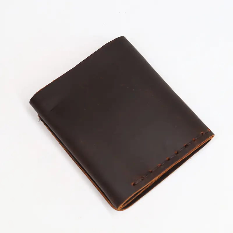 SIMLINE Genuine Leather Men Wallet Vintage Handmade Crazy Horse Cowhide The Secret Life Of Walter Mitty Wallet Short Male Purse