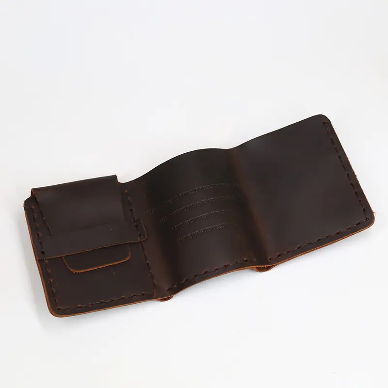 SIMLINE Genuine Leather Men Wallet Vintage Handmade Crazy Horse Cowhide The Secret Life Of Walter Mitty Wallet Short Male Purse