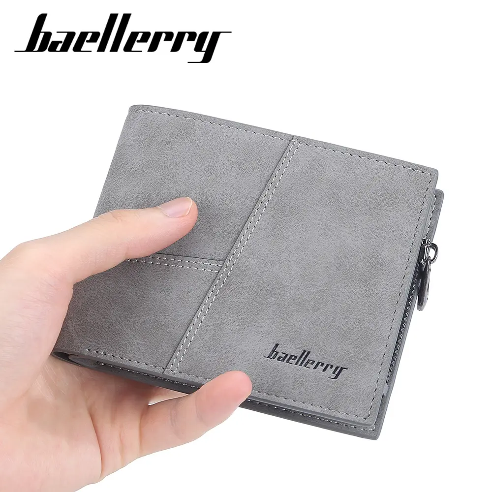 Baellerry High Quality Luxury Men Wallets Small Short Coin Pocket Male Purse Brand Card Holder PU Leather Men Wallets