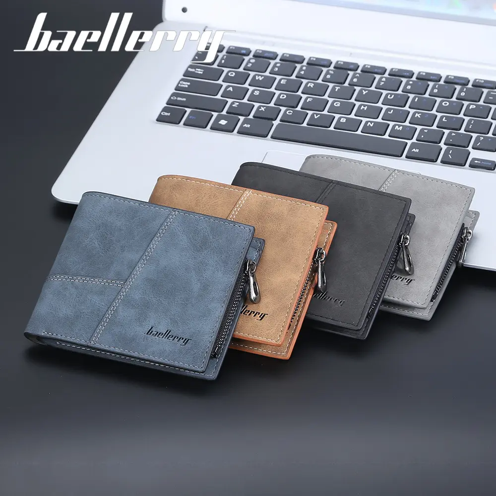 Baellerry High Quality Luxury Men Wallets Small Short Coin Pocket Male Purse Brand Card Holder PU Leather Men Wallets