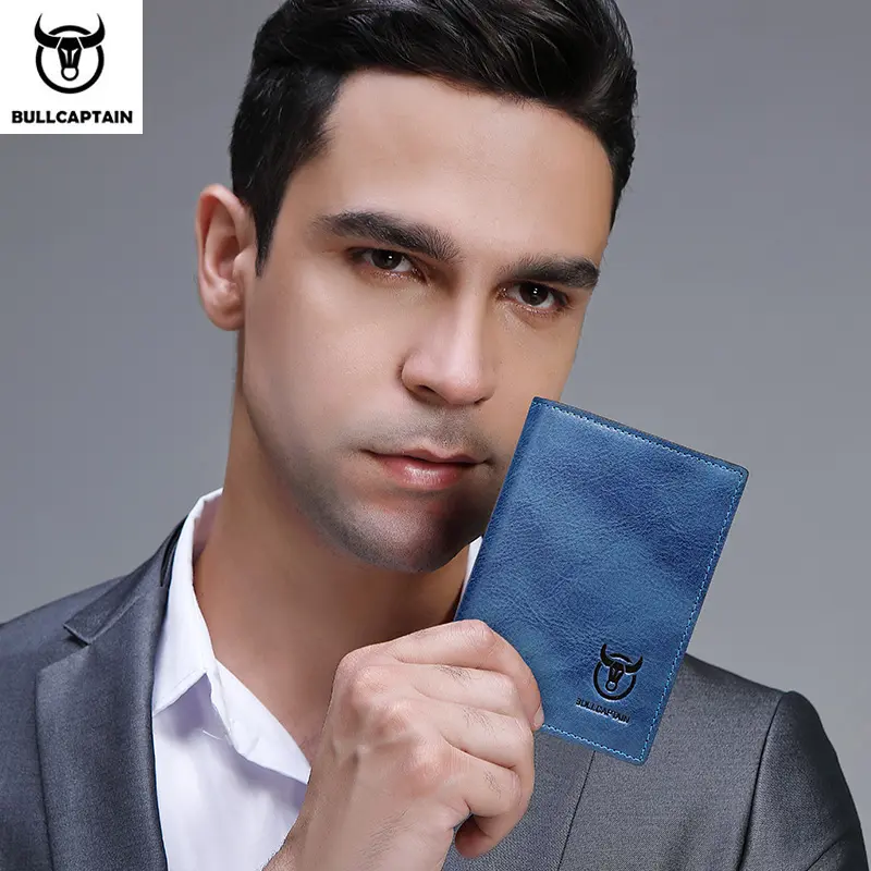 BULLCAPTAIN New 100% Leather Men's Wallet High Quality Product Leather Men's Wallet Multifunctional Card Slot Short Wallet QB017