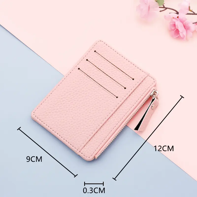 Small Fashion Credit ID Card Holder Slim Leather Wallet With Coin Pocket Man Money Bag Case For Men Mini Women Business Purse