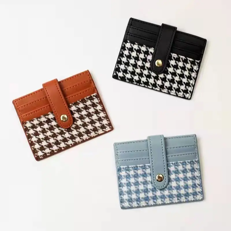 Small Fashion Credit ID Card Holder Slim Leather Wallet With Coin Pocket Man Money Bag Case For Men Mini Women Business Purse