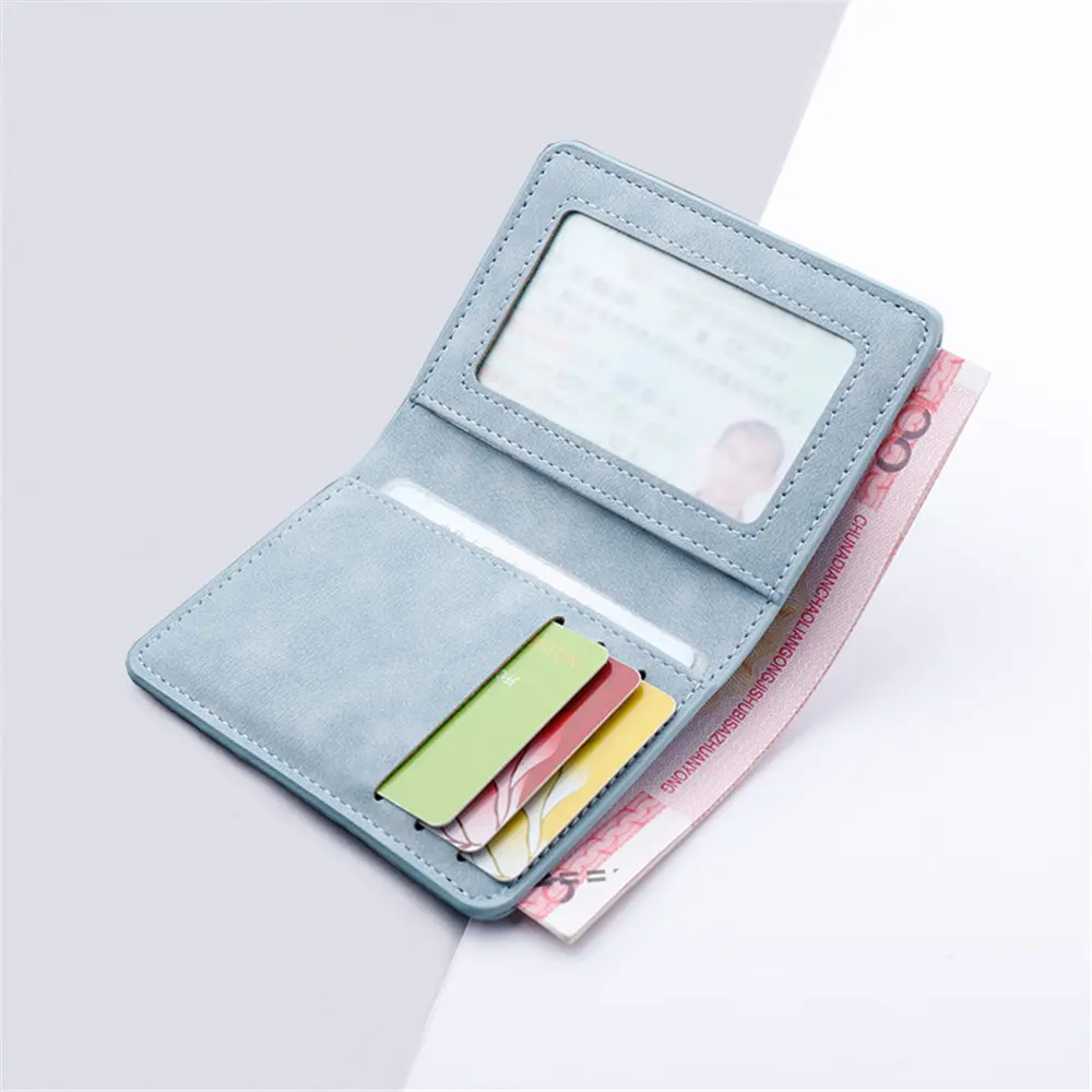 New Style Mini Thin Men Wallet Card Holder Purse Coin Pouch Card Holder Short Vertical PU Leather Wallet Change Money Pouch