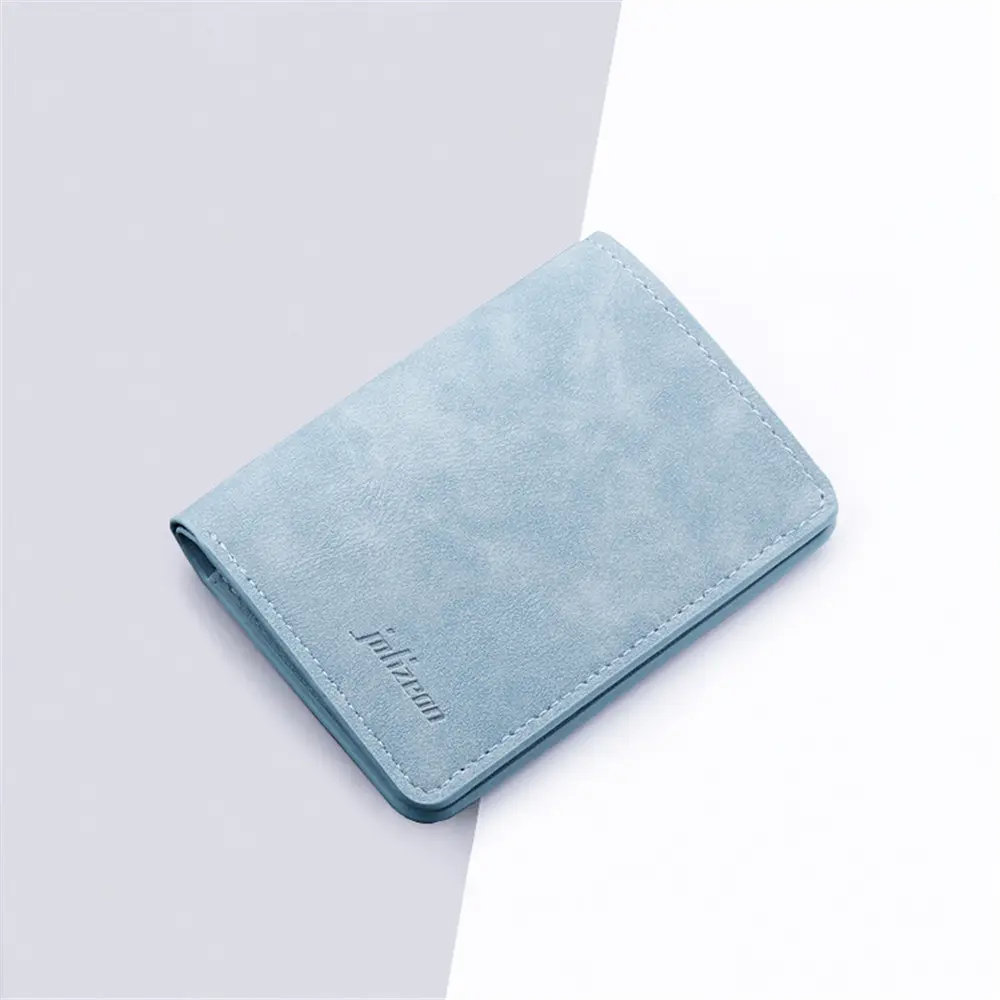 New Style Mini Thin Men Wallet Card Holder Purse Coin Pouch Card Holder Short Vertical PU Leather Wallet Change Money Pouch