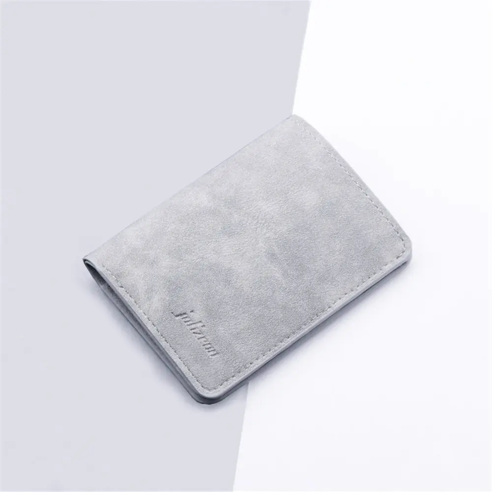 New Style Mini Thin Men Wallet Card Holder Purse Coin Pouch Card Holder Short Vertical PU Leather Wallet Change Money Pouch