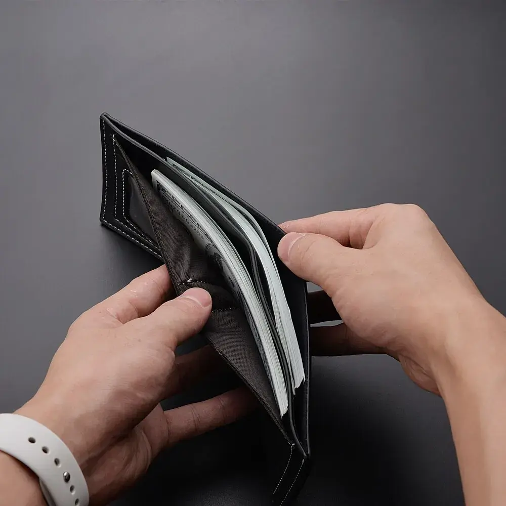 Pu Leather Men Short Wallet Thin Style Folding Young Men Credit Card Holder Wallet Carteras Plegables Para Hombre Carteira
