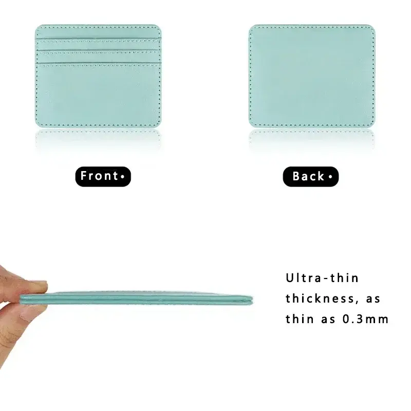 1Pcs Pu Leather ID Card Holder Candy Color Bank Credit Card Box Multi Slot Slim Card Case Wallet Women Men Business Cards Cover