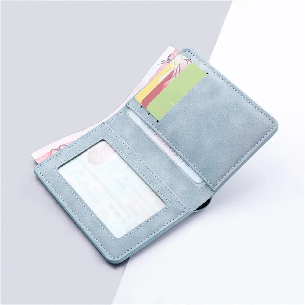 New Style Mini Thin Men Wallet Card Holder Purse Coin Pouch Card Holder Short Vertical PU Leather Wallet Change Money Pouch