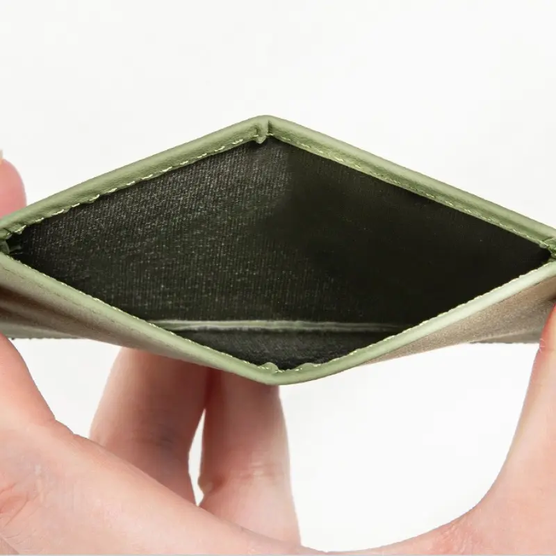 Mini Ultra-thin Leather Wallet 4 Slots Cardholder Slim Bank Credit Card Holder Men's Business Small ID Case for Women Purse