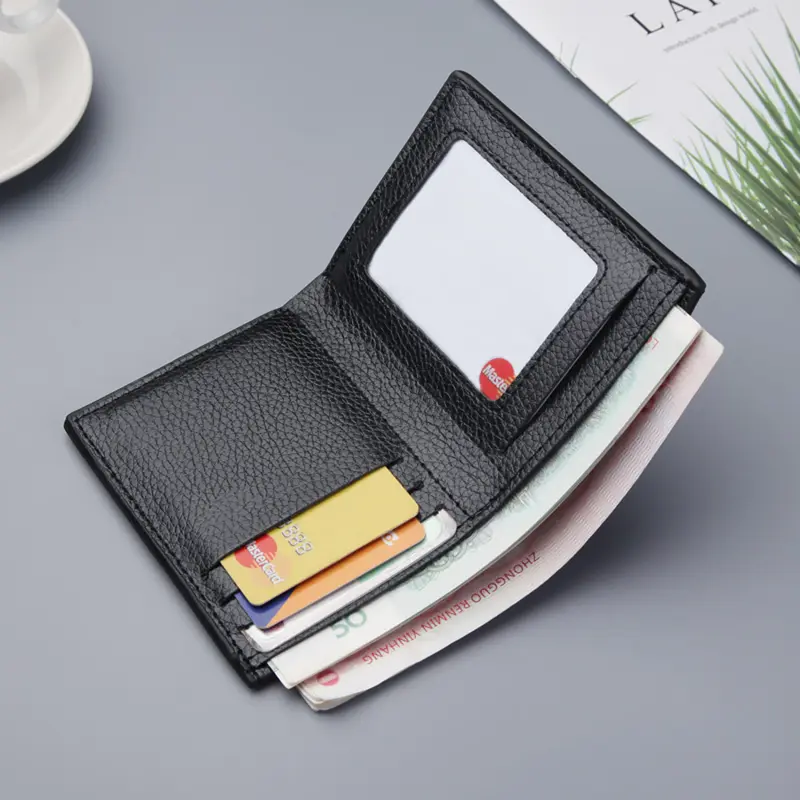 Men's Wallet Ultra Thin Soft Wallet Leather Mini Credit Card Wallet Wallet Card Holder Men's Leather Wallet Thin Small Monederos