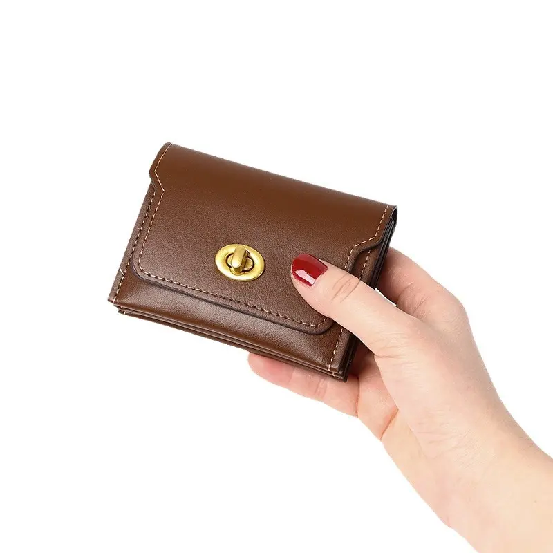 New Women Wallets Fashion Short Hasp Pu Leather Purses For Women Portable Multifunctional Money Bag Small Coin Card Holders