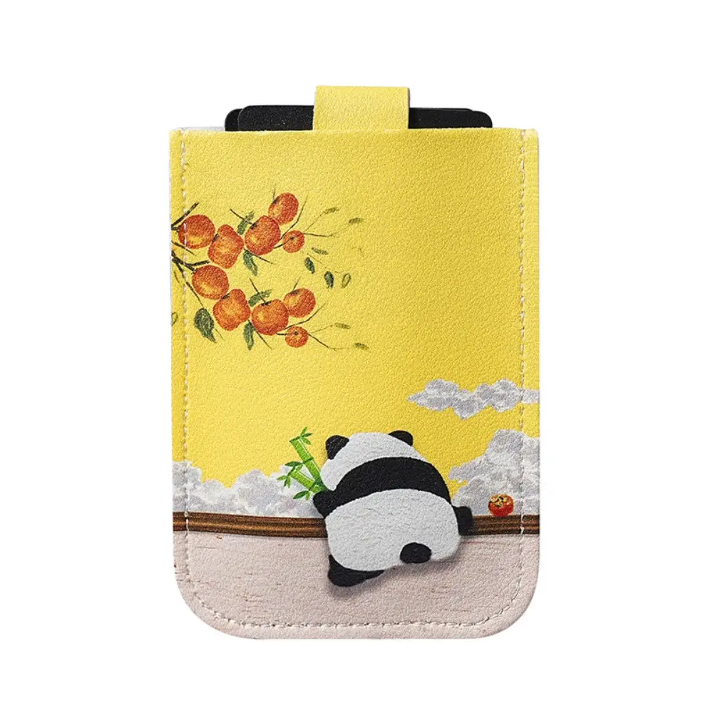 Laminated Concealed Mini Card Wallet RFID Blocking Pull-out Type ID Card Holder PU Leather 6 Card Pockets PU Leather Purses