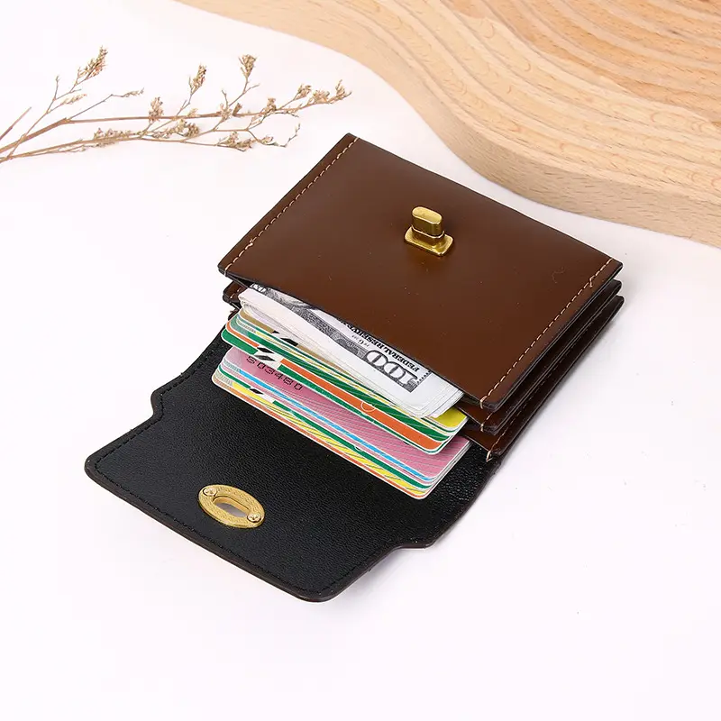 New Women Wallets Fashion Short Hasp Pu Leather Purses For Women Portable Multifunctional Money Bag Small Coin Card Holders