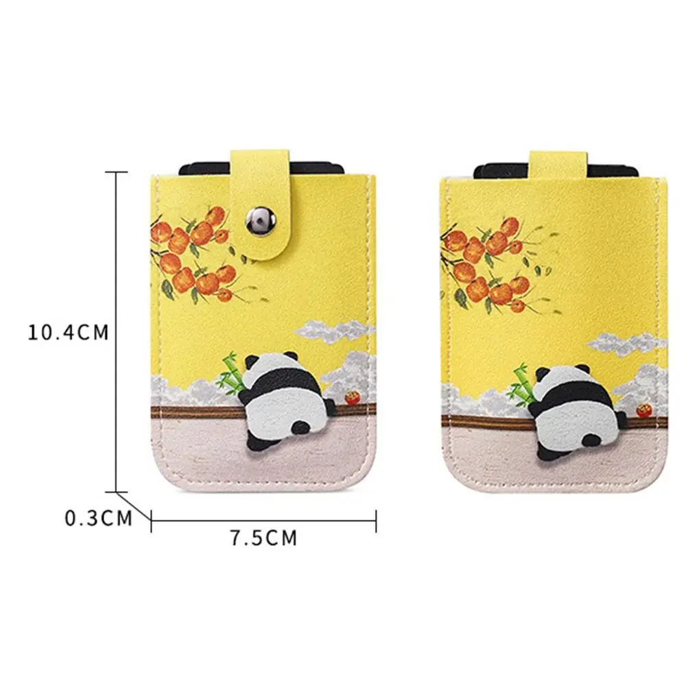 Laminated Concealed Mini Card Wallet RFID Blocking Pull-out Type ID Card Holder PU Leather 6 Card Pockets PU Leather Purses