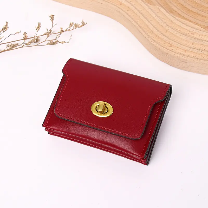 New Women Wallets Fashion Short Hasp Pu Leather Purses For Women Portable Multifunctional Money Bag Small Coin Card Holders