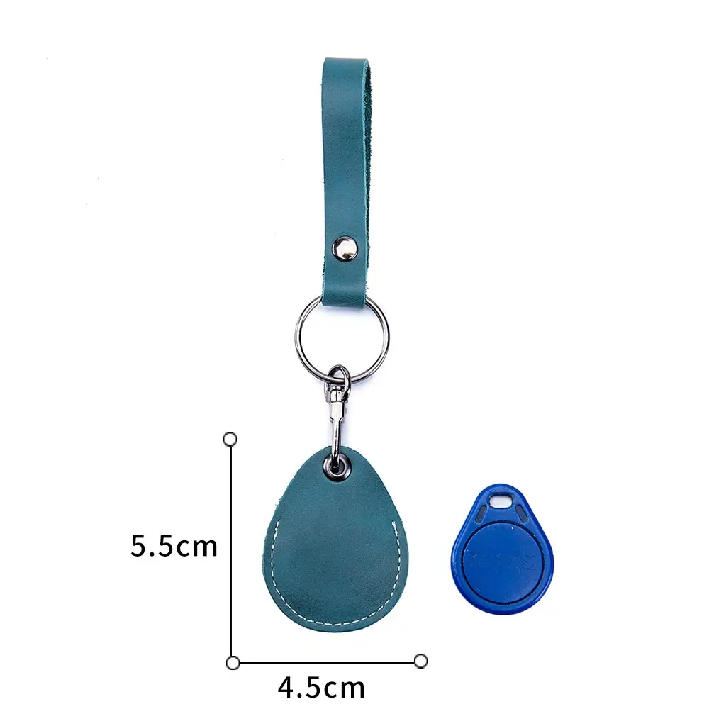 Customizable Leather Cover for Label Starline S96 and PIK Intercom Unisex IC Alarm Tag Mark Protective Card Case Keychain Holder