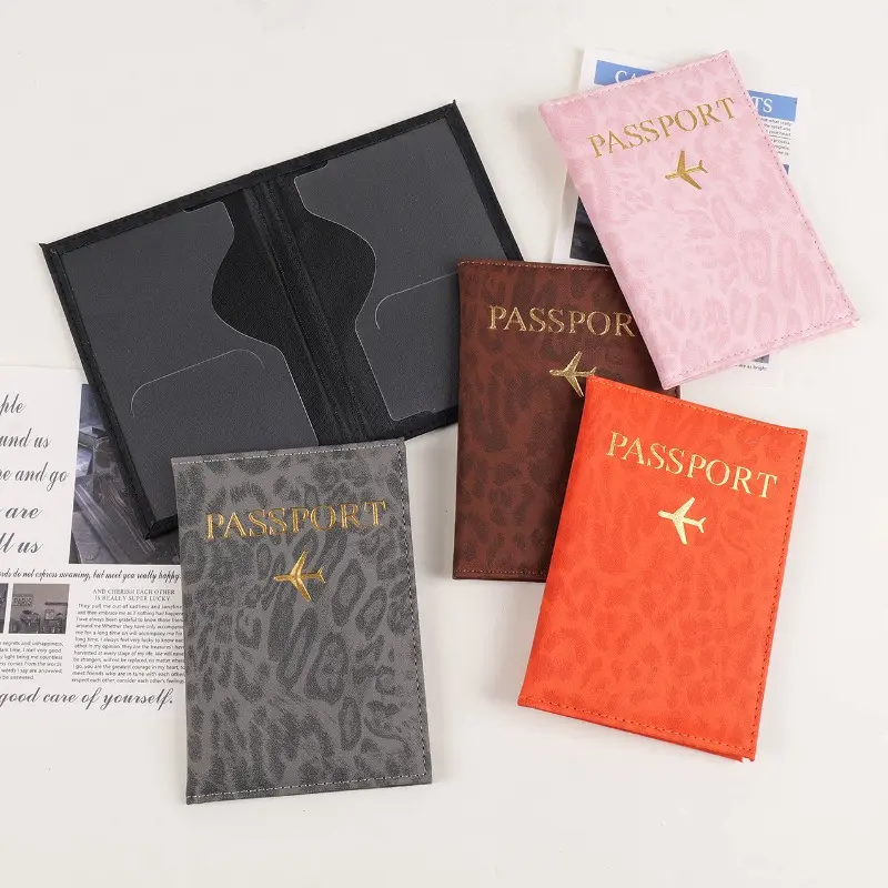 2025 Travel Passport Holder Cover Case for Women Men PU Leather Card Ticket Passport Covers Holder Protective Accessories