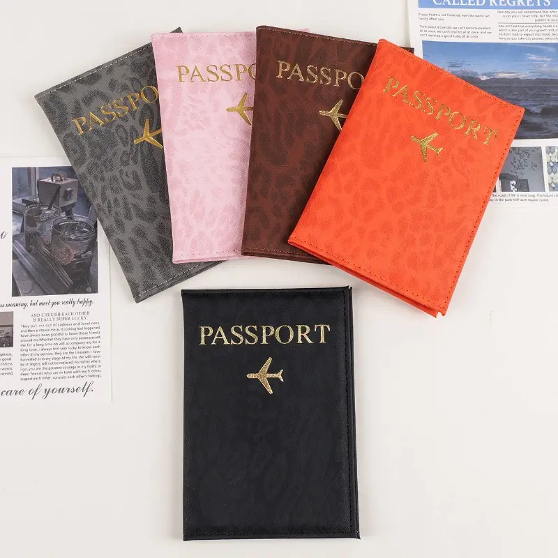 2025 Travel Passport Holder Cover Case for Women Men PU Leather Card Ticket Passport Covers Holder Protective Accessories