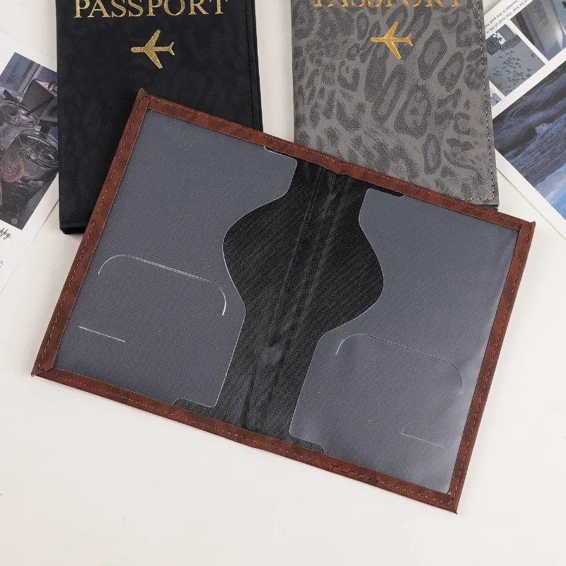 2025 Travel Passport Holder Cover Case for Women Men PU Leather Card Ticket Passport Covers Holder Protective Accessories
