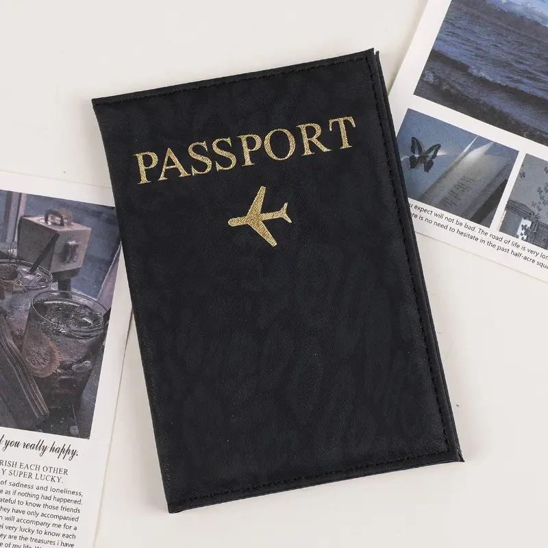 2025 Travel Passport Holder Cover Case for Women Men PU Leather Card Ticket Passport Covers Holder Protective Accessories
