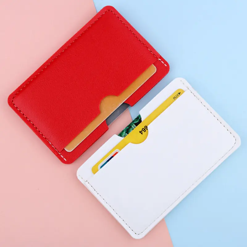 6-Color Slim PU Leather Card Holder - 3-Slot ID/Credit Card Case with Coin Pocket for Men & Women