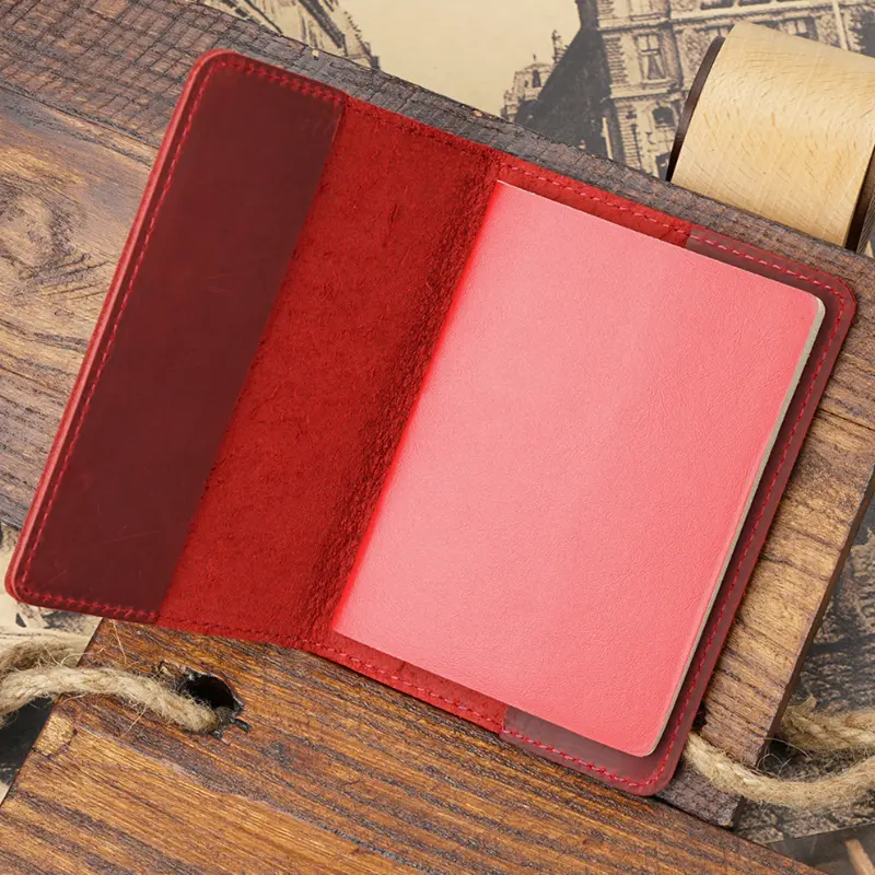 Genuine Leather Passport Cover for Netherlands Dutch Credit Card Holder Holland Passport Case Travel Wallet